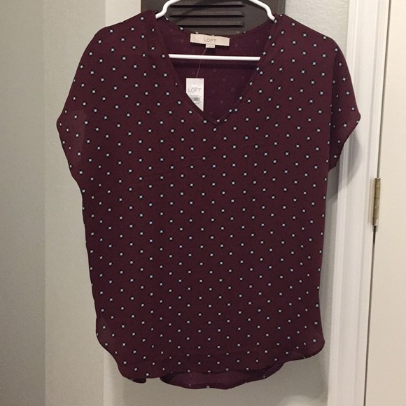 LOFT mixed media top - Picture 1 of 3